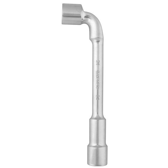 Clé à pipe débouchée 24mm 6/12 pans chrome vanadium - INVENTIV