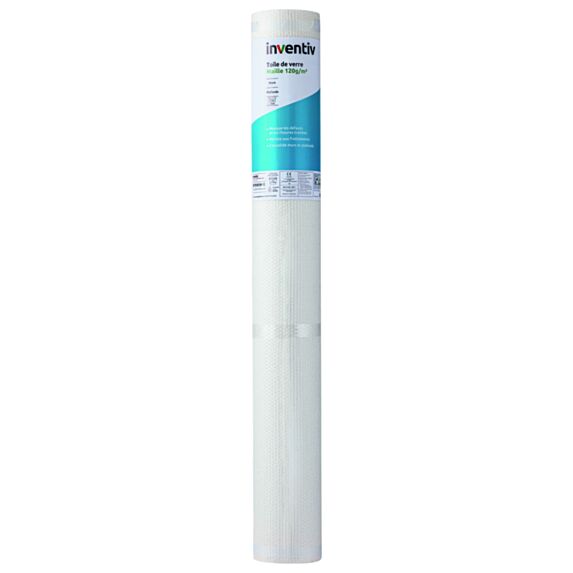 Toile de Verre Maille 120gr/m² 25m - INVENTIV