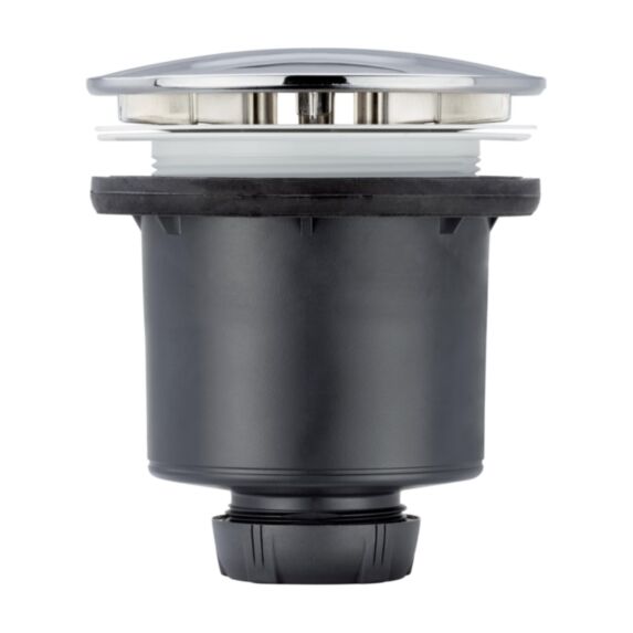 Bonde de douche Tourbillon verticale pour receveur Ø90mm, dôme abs chromé - INVENTIV