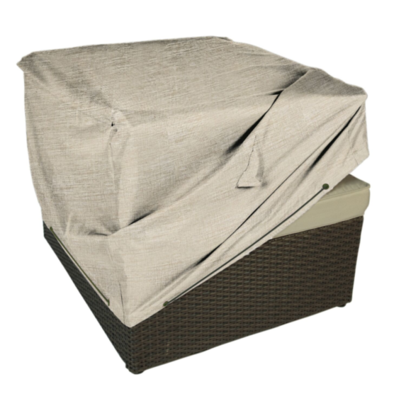 Housse fauteuil tissu 75x75x60cm beige - INVENTIV