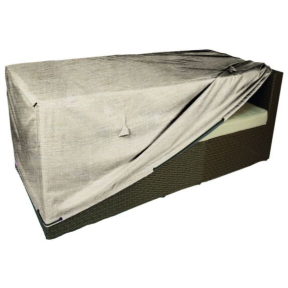 Housse salon bas 130x75x60cm beige - INVENTIV