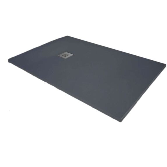 Receveur extra plat Mia 120x80x3cm Graphite Texture ardoise - INVENTIV