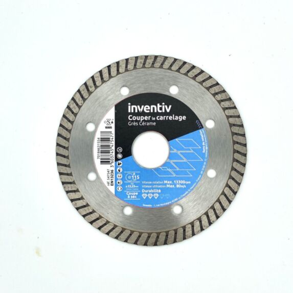 Disque Diamant Grès Cérame 115mm - INVENTIV