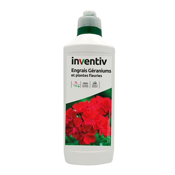 Engrais Géraniums et plantes fleuries 1L - INVENTIV