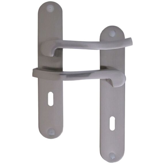 Poignées de porte trou clé Olaf aluminium - MR BRICOLAGE