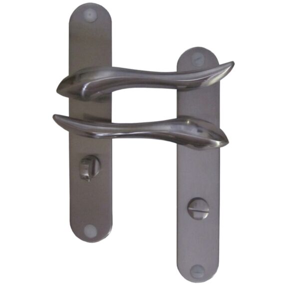 Poignées de porte à verrou Omer aluminium - MR BRICOLAGE