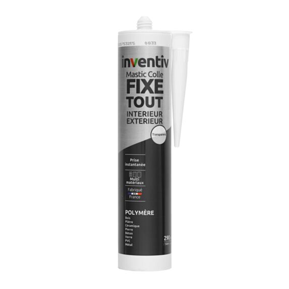 Mastic de Fixation Polymère Intérieur/Extérieur Cartouche 290ml - INVENTIV