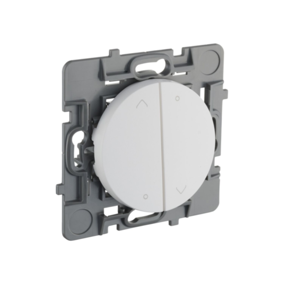Interrupteur volet roulant Eclipse blanc - INVENTIV