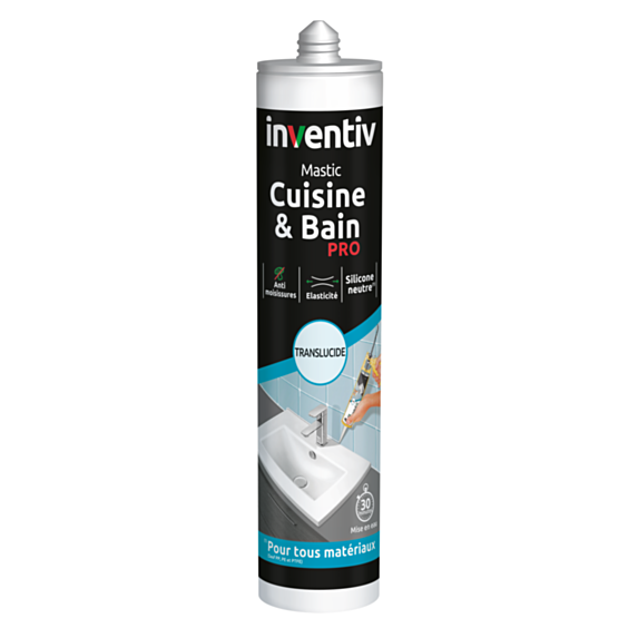 Mastic Cuisine & Bain Pro Translucide 300ml - INVENTIV