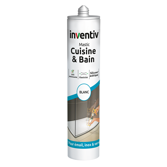 Mastic Cuisine & Bain blanc 300 mL - INVENTIV