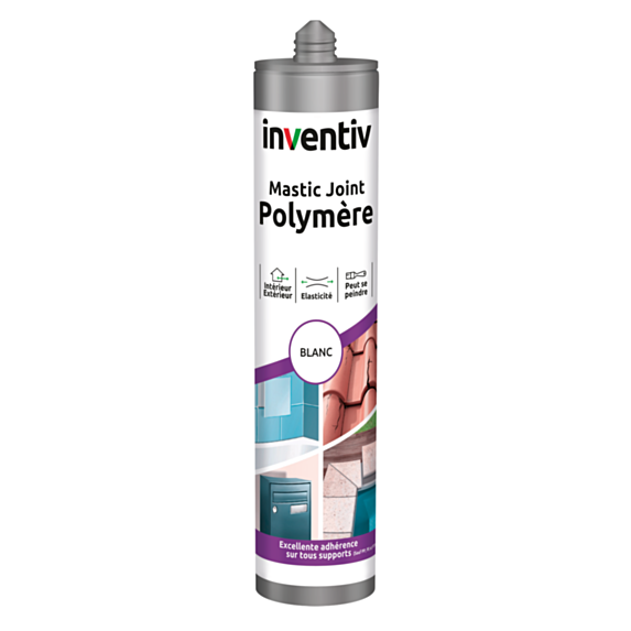 Mastic joint polymère blanc 290 mL - INVENTIV