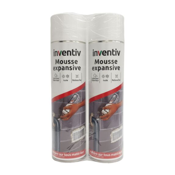 Lot de 2 mousses expansives 500 mL - INVENTIV