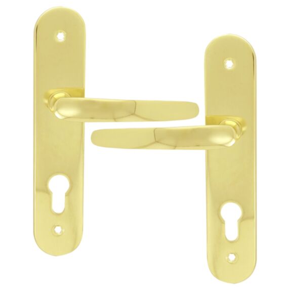 2 poignées de porte Raph entraxe 165 cylindre alu/acier nickel mat - INVENTIV