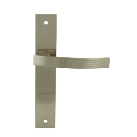 2 poignées de porte Mael entraxe 195 sans trou alu/acier nickel mat - INVENTIV