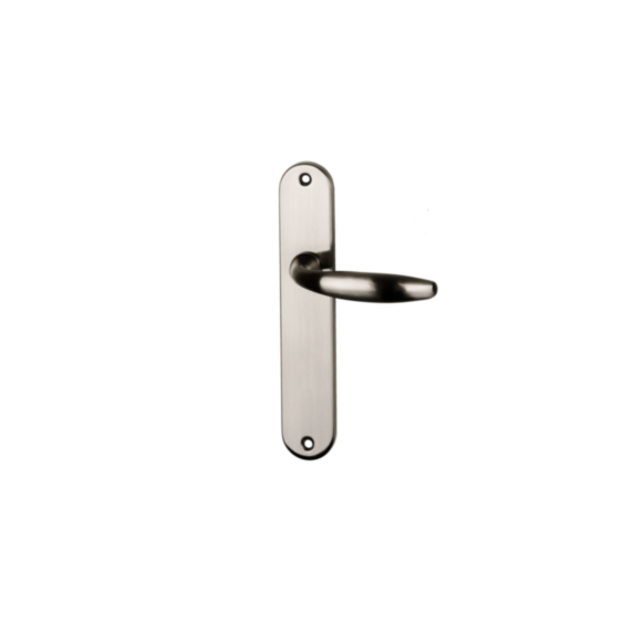 Poignée de porte Pablo entraxe 195 bec de cane nickel alu  - INVENTIV