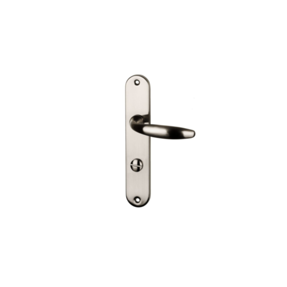 Poignée de porte Pablo entraxe 195 condamnation nickel alu  - INVENTIV