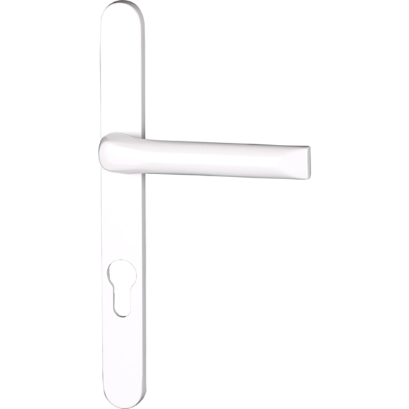Poignée de porte-fenêtre Coline entraxe 195 blanc alu - INVENTIV