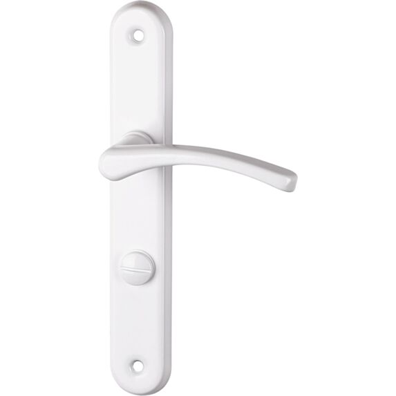Poignée de porte Poly entraxe 195 condamnation blanc alu  - INVENTIV