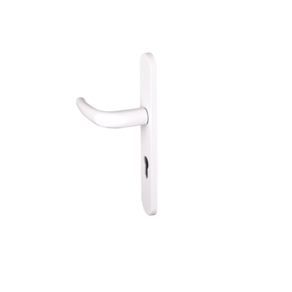 Poignée de porte extérieure large Coline entraxe 195 blanc  - INVENTIV