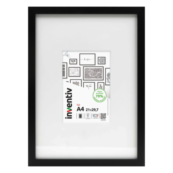 Cadre photo Isis noir 20x30cm- INVENTIV