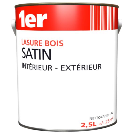 Lasure bois satin incolore 2,5L - 1ER