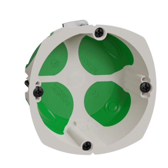 Boîte d'encastrement Multifix Air PP/TPE étanche 1 poste Ø67x40mm vert - SCHNEIDER ELECTRIC