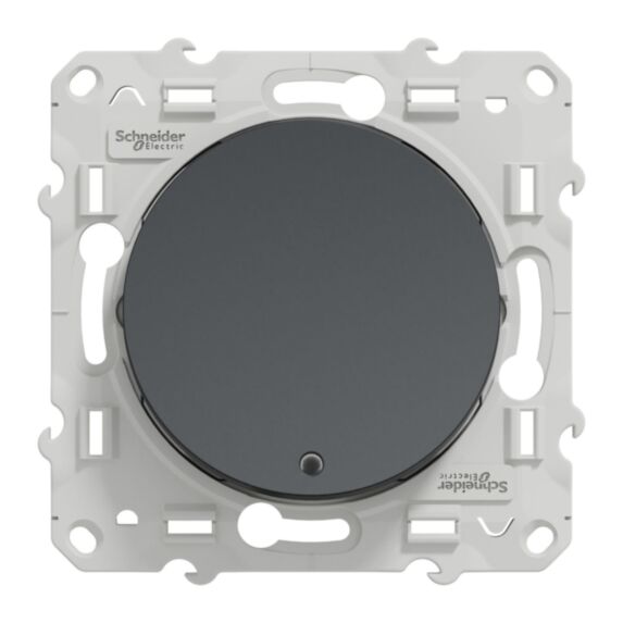 Interrupteur va-et-vient lumineux Odace anthracite - SCHNEIDER ELECTRIC