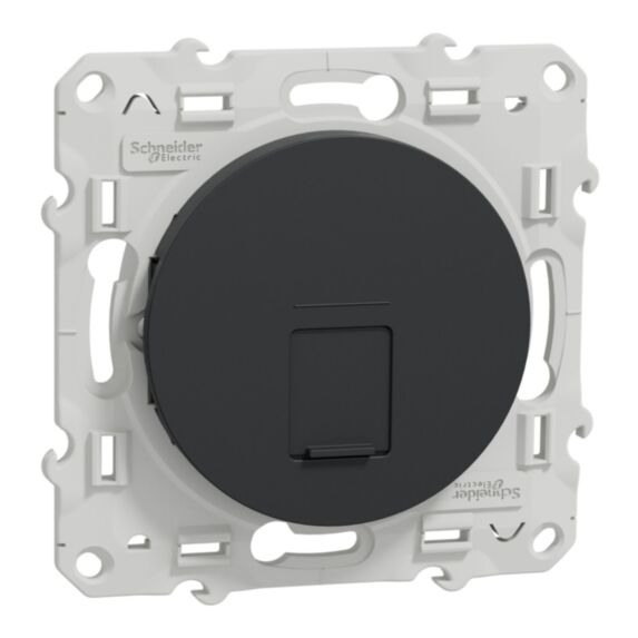Prise rj45 à assembler Odace gris anthracite - SCHNEIDER ELECTRIC