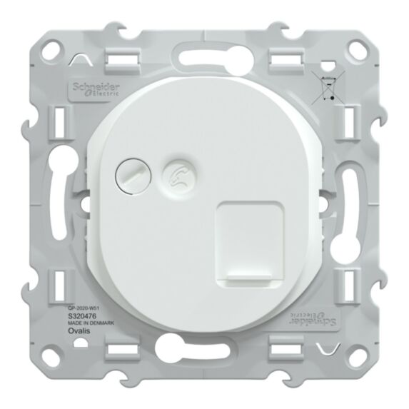 Prise rj45 à assembler Ovalis blanc - SCHNEIDER ELECTRIC