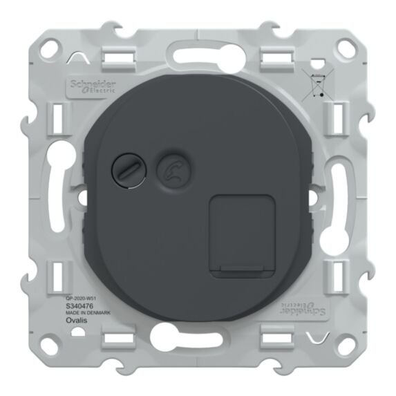 Prise rj45 à assembler Ovalis anthracite - SCHNEIDER ELECTRIC