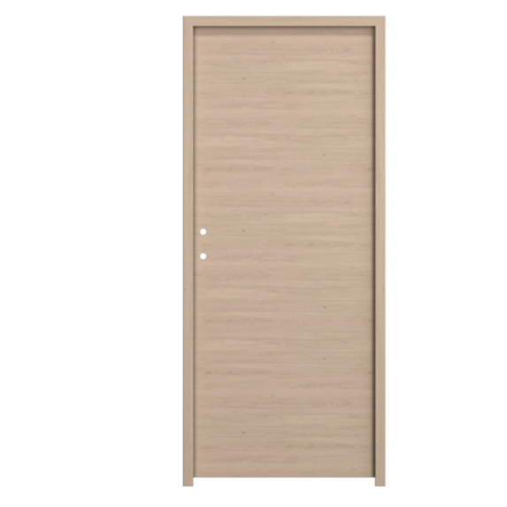 Bloc porte mélaminé chêne clair poussant gauche 73cm - BALLAY