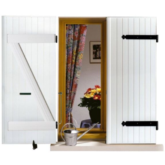 Volet en kit PVC blanc 158x62cm Ep.24mm