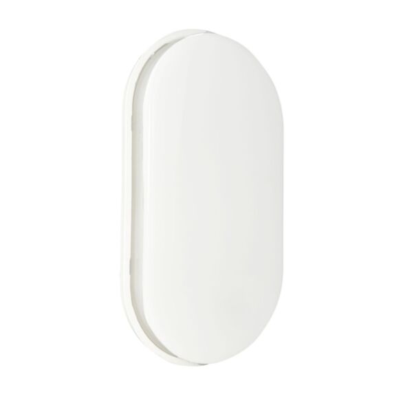 Hublot garage LED ovale IP65 20W 27cm blanc - TIBELEC