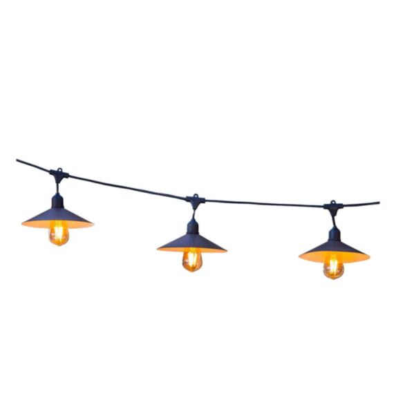 Guirlande d'extérieur lumineuse Vinty Light Connectable 10 LED E27 blanc chaud 6m