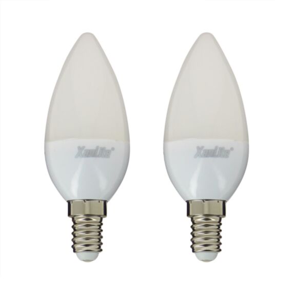 2 ampoules SMD E14 470lm 6W blanc chaud - XANLITE