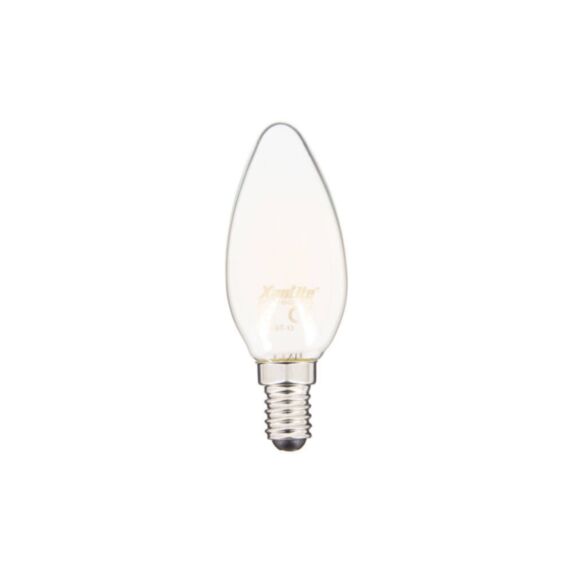 Ampoule Filament LED Flamme opaque culot E14 blanc chaud 2700K 806 L - XANLITE