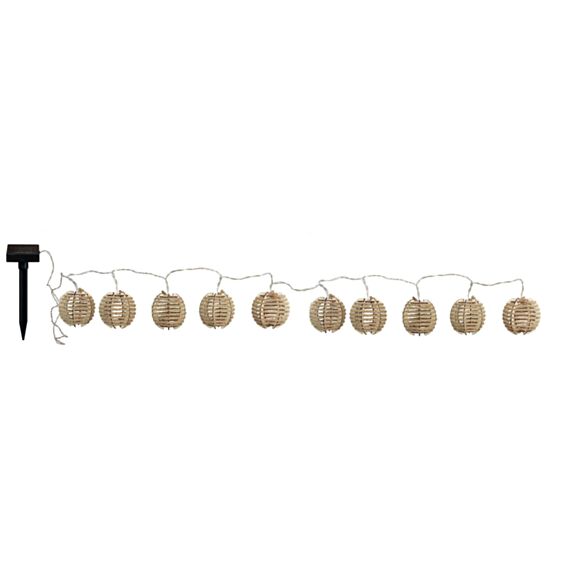 Guirlande solaire Lindy 20lm bois naturel - WATT&HOME