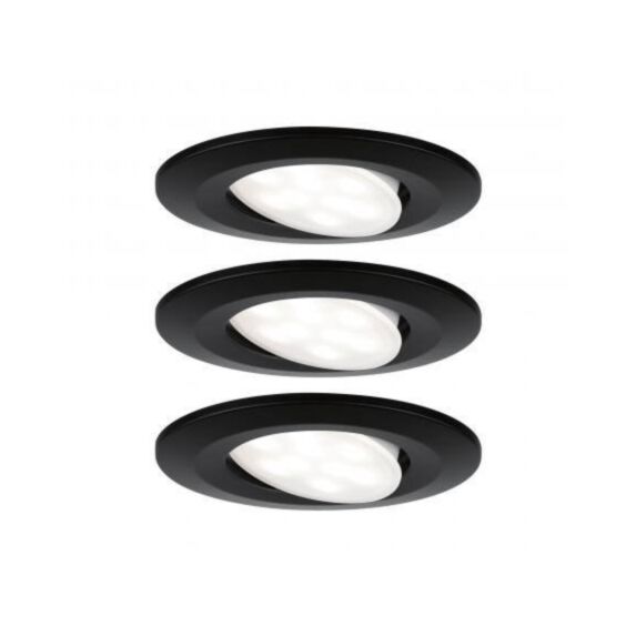 3 Spots Encastrables Calla 6W Noir Mat