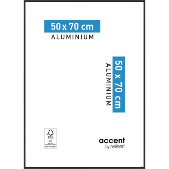 Cadre photo Accent Aluminium Noir 50x70cm - NIELSEN
