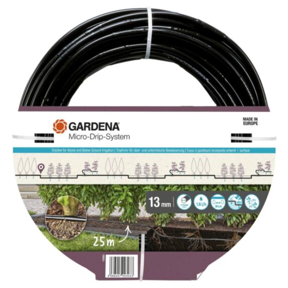 Tuyau à goutteurs incorporés enterré + surface 25m - GARDENA
