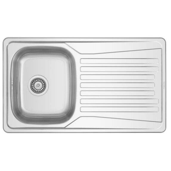 Evier à encastrer 1 bac + 1 égouttoir inox 304-18/10 - BANKA