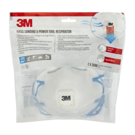 Masque à valve 8822 FFP2 x3 blanc - 3M