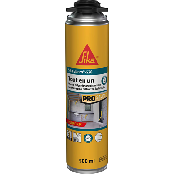 Mousse expansive pistollable Sika Boom 528 6,5x23,7cm jaune - SIKA