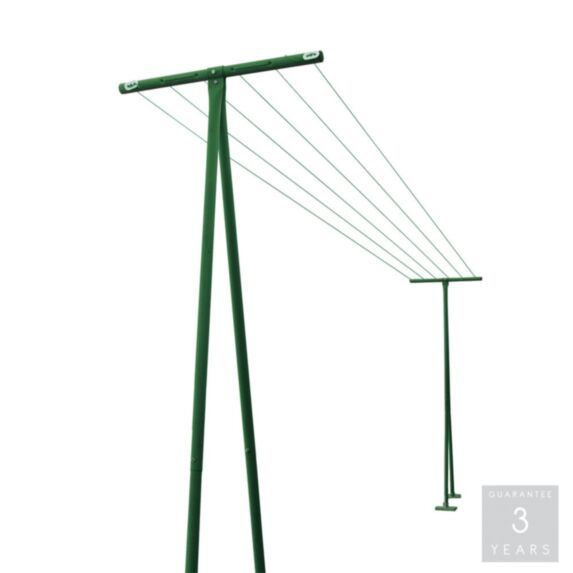 Séchoir de jardin en T + corde à linge armature métal 40m - METALTEX