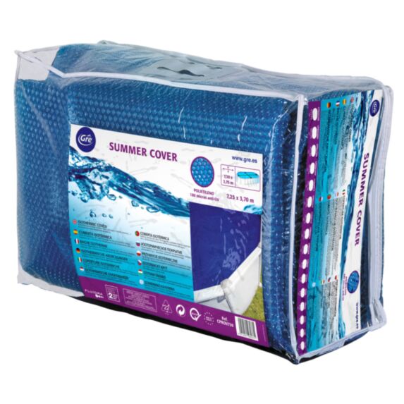 Bâche à bulles piscine acier 5x3m 180µ - GRE