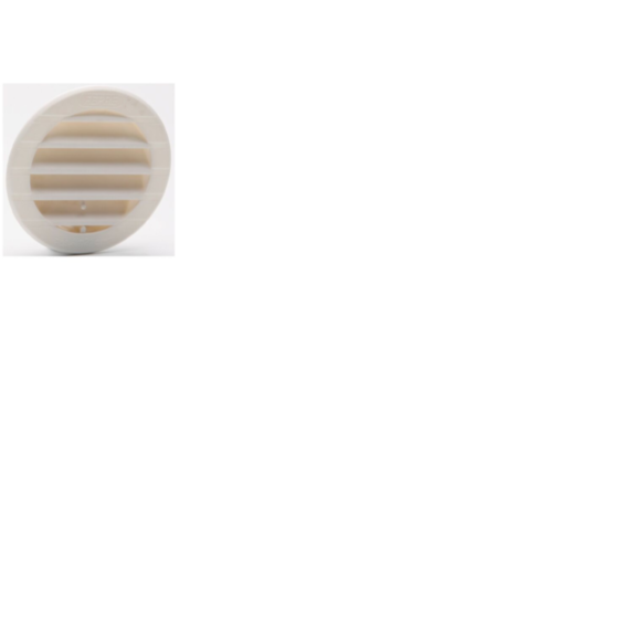 Grille aération aluminium blanc à encastrer Ø9,8cm