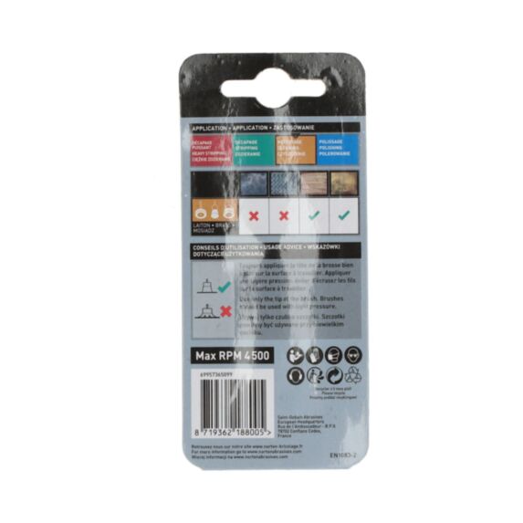 Brosse perceuse pinceau laiton ondulé Ø25mm - NORTON
