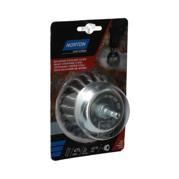 Brosse perceuse coupe acier torsadé Ø75mm - NORTON