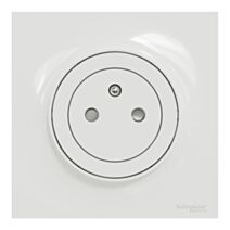 5 prises 2P+T Odace affleurante Mécanisme avec plaque Blanc - SCHNEIDER ELECTRIC