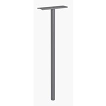 Piquet de boîte aux lettres cylindrique gris anthracite - DECAYEUX